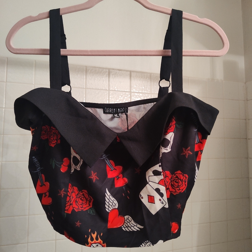 NWT Current Mood Rockabilly Baby Crop Top